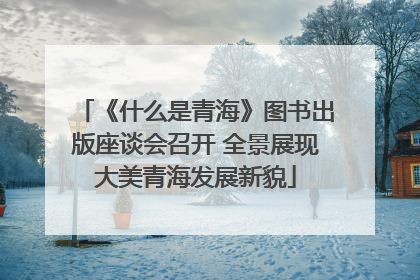 《什么是青海》图书出版座谈会召开 全景展现大美青海发展新貌