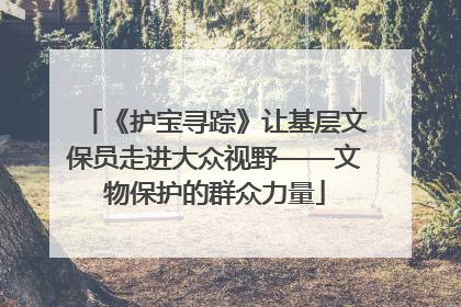 《护宝寻踪》让基层文保员走进大众视野——文物保护的群众力量