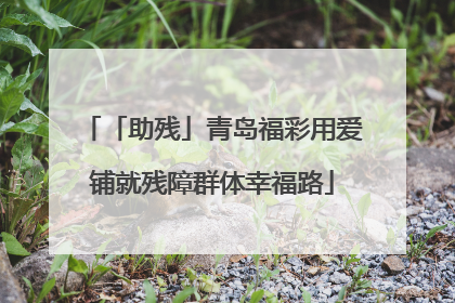 「助残」青岛福彩用爱铺就残障群体幸福路