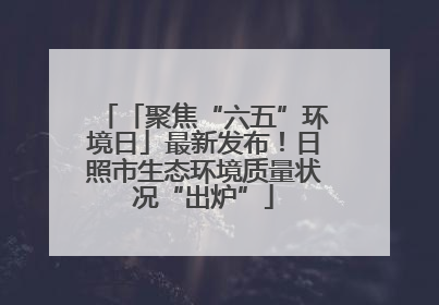 「聚焦“六五”环境日」最新发布！日照市生态环境质量状况“出炉”