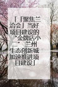 「聚焦兰洽会」当好项目建设的“金牌店小二” 兰州生态创新城加速推进项目建设