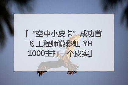 “空中小皮卡”成功首飞 工程师说彩虹-YH1000主打一个皮实
