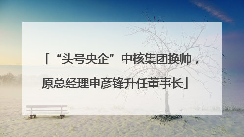 “头号央企”中核集团换帅，原总经理申彦锋升任董事长