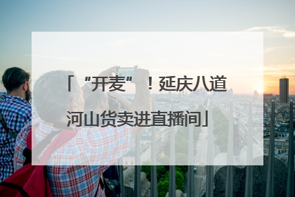 “开麦”！延庆八道河山货卖进直播间