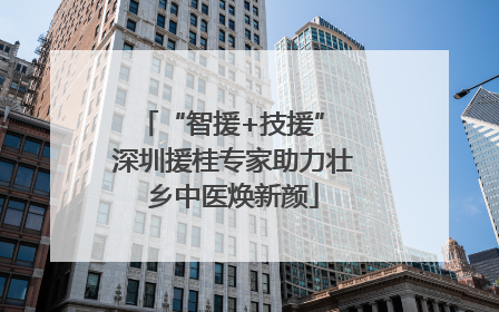 “智援+技援” 深圳援桂专家助力壮乡中医焕新颜