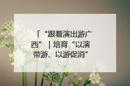 “跟着演出游广西”｜培育“以演带游、以游促消”文旅消费新生态