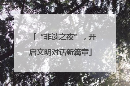 “非遗之夜”，开启文明对话新篇章