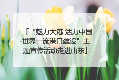 “魅力大港 活力中国·世界一流港口建设”主题宣传活动走进山东