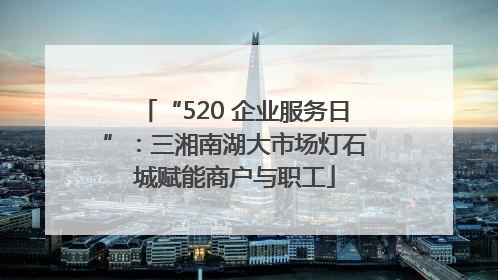 “520 企业服务日”：三湘南湖大市场灯石城赋能商户与职工