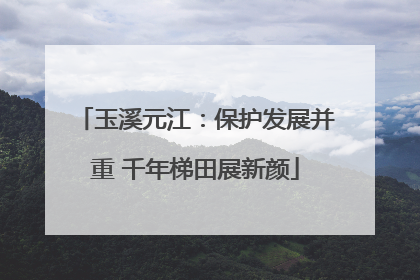 玉溪元江：保护发展并重 千年梯田展新颜