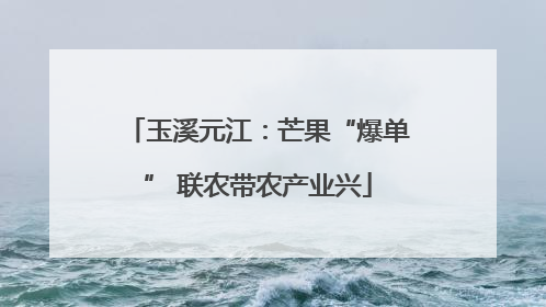 玉溪元江：芒果“爆单” 联农带农产业兴