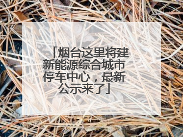烟台这里将建新能源综合城市停车中心，最新公示来了