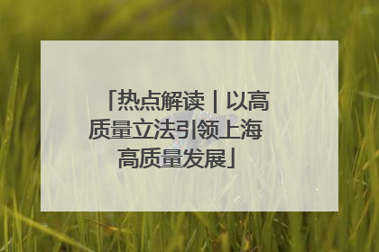 热点解读｜以高质量立法引领上海高质量发展