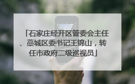 石家庄经开区管委会主任、藁城区委书记王锦山，转任市政府二级巡视员