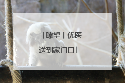瞭望丨优医送到家门口