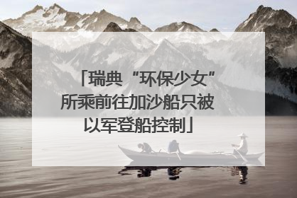 瑞典“环保少女”所乘前往加沙船只被以军登船控制