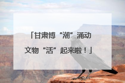 甘肃博“潮”涌动 文物“活”起来啦！