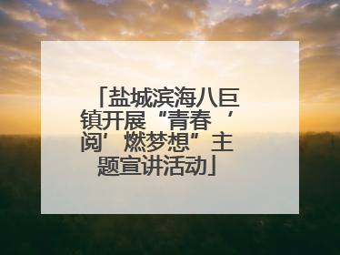 盐城滨海八巨镇开展“青春‘阅’燃梦想”主题宣讲活动