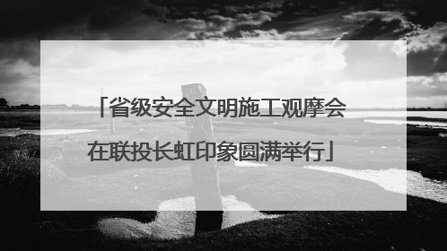 省级安全文明施工观摩会在联投长虹印象圆满举行