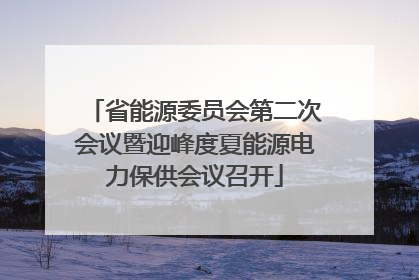 省能源委员会第二次会议暨迎峰度夏能源电力保供会议召开