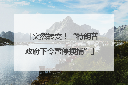 突然转变！“特朗普政府下令暂停搜捕”
