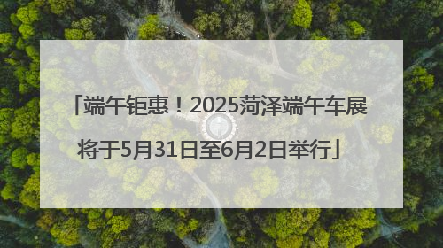 端午钜惠！2025菏泽端午车展将于5月31日至6月2日举行