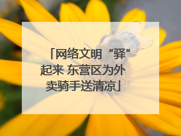 网络文明“驿”起来 东营区为外卖骑手送清凉