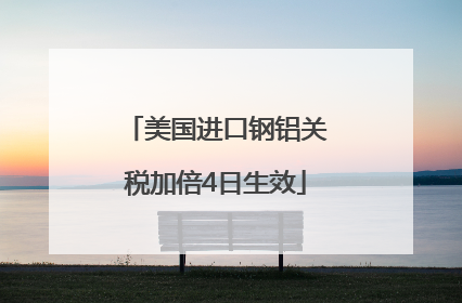 美国进口钢铝关税加倍4日生效