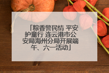 粽香警民情 平安护童行 连云港市公安局海州分局开展端午、六一活动