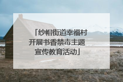 纱帽街道幸福村开展书香禁毒主题宣传教育活动