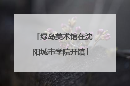 绿岛美术馆在沈阳城市学院开馆