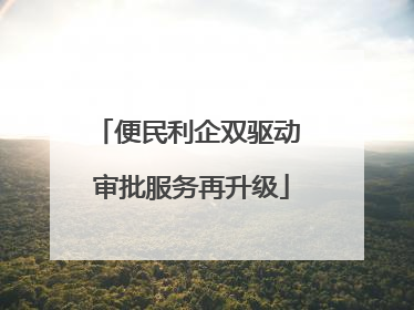 便民利企双驱动 审批服务再升级