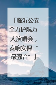 临沂公安全力护航万人演唱会，奏响安保“最强音”
