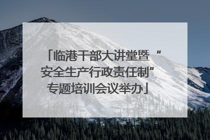 临港干部大讲堂暨“安全生产行政责任制”专题培训会议举办