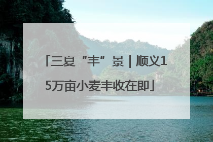 三夏“丰”景｜顺义15万亩小麦丰收在即