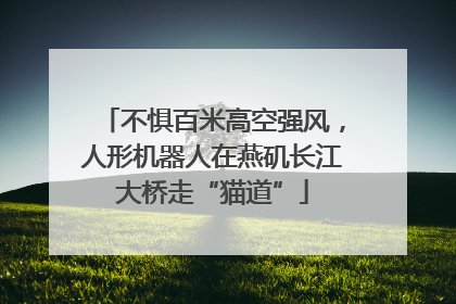 不惧百米高空强风，人形机器人在燕矶长江大桥走“猫道”