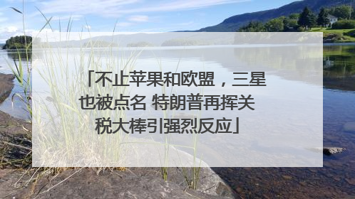不止苹果和欧盟，三星也被点名 特朗普再挥关税大棒引强烈反应