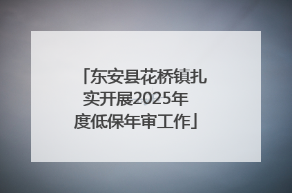 东安县花桥镇扎实开展2025年度低保年审工作