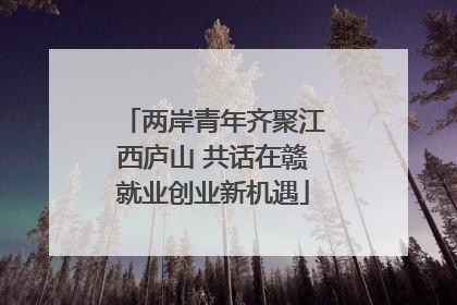 两岸青年齐聚江西庐山 共话在赣就业创业新机遇
