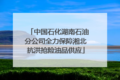 中国石化湖南石油分公司全力保障湘北抗洪抢险油品供应