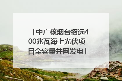 中广核烟台招远400兆瓦海上光伏项目全容量并网发电
