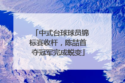 中式台球球员锦标赛收杆，陈喆首夺冠军完成蜕变