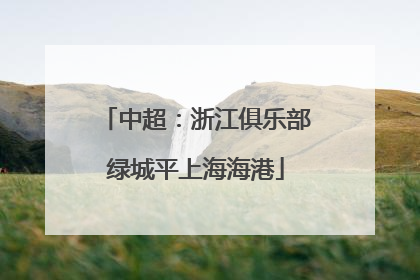 中超：浙江俱乐部绿城平上海海港