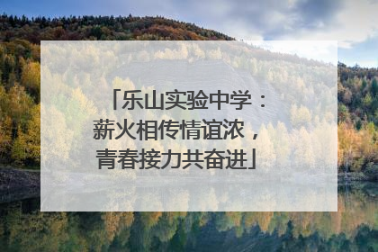 乐山实验中学：薪火相传情谊浓，青春接力共奋进