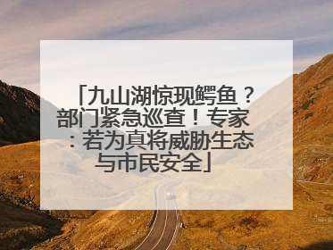 九山湖惊现鳄鱼？部门紧急巡查！专家：若为真将威胁生态与市民安全