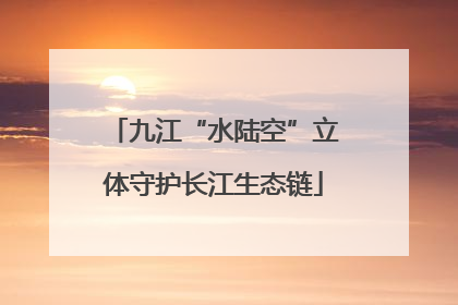 九江“水陆空”立体守护长江生态链