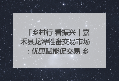 乡村行 看振兴｜嘉禾县龙潭牲畜交易市场：优惠赋能促交易 乡村振兴添动能