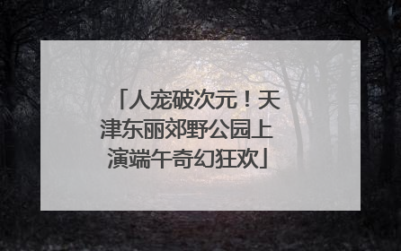 人宠破次元！天津东丽郊野公园上演端午奇幻狂欢
