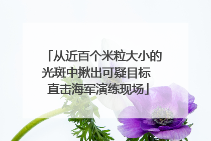 从近百个米粒大小的光斑中揪出可疑目标 直击海军演练现场