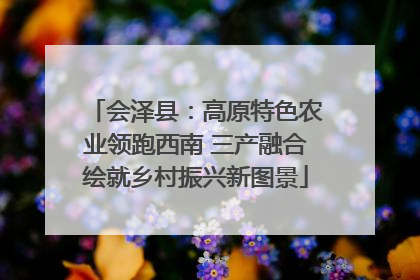 会泽县：高原特色农业领跑西南 三产融合绘就乡村振兴新图景